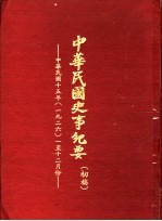 中华民国史事纪要 初稿 中华民国十五年(1926)一至十二月份