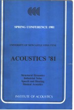 ACOUSTICS'81 SPRING CONFERENCE