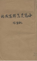 小说是怎样写出来的