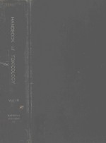 HANDBOOK OF TOXICOLOGY VOLUME 3:INSECTICIDES A COMPENDIUM