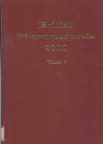 BRITISH PHARMACOPOEIA 2000 VOLUME 2 上册