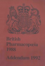 BRITISH PHARMACOPOEIA 1988 ADDENDUM 1992