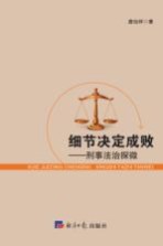 细节决定成败 刑事法治探微