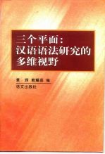 三个平面 汉语语法研究的多维视野