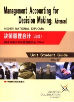 MANAGEMENT ACCOUNTING FOR DECISION MAKING:ADVANCED