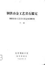 钢铁冶金工艺岩石定 钢铁冶金工艺岩石鉴定短训班用 下