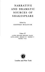 NARRATIVE AND DRAMATIC SOURCES OF SHAKESPEARE VOLUME 4