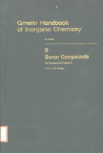 GMELIN HANDBOOK OF INORGANIC CHEMISTRY 8TH EDITION B BORON COMPOUNDS 3RD SUPPLEMENT VOLUME 2 SYSTE
