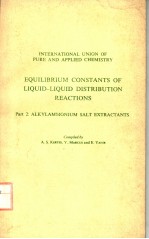 EQUILIBRIUM CONSTANTS OF LIQUID-LIQUID DISTRIBUTION REACTIONS PART 2