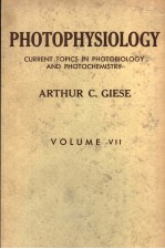 PHOTOPHYSIOLOGY VOLUME Ⅶ CURRENT TOPICS IN PHOTOBIOLOGY AND PHOTOCHEMISTRY