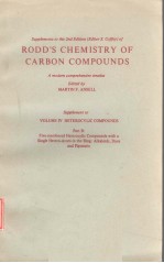 RODD’S CHEMISTRY OF CARBON COMPOUNDS SUPPLEMENT TO VOLUME 4 HETEROCYLIC COMPOUNDS PART B