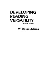 DEVELOPING READING VERSATILITY FOURTH EDITION