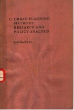 URBAN PLANNING METHODS:RESEARCH AND POLICY ANALYSIS