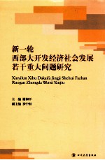 新一轮西部大开发经济社会发展若干重大问题研究