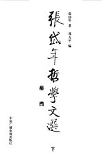 张岱年哲学文选 下
