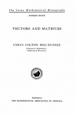VECTORS AND MATRICES
