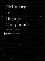 DICTIONARY OF ORGANIC COMPOUNDS FIFTH EDITION SECOND SUPPLEMENT