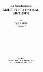 An introduction to modern statistical methods