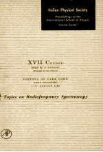 RENDICONTI DELLA SCUOLA INTERNAZIONALE DI FISICA 《ENRICO FERMI》 XVII CORSO:ARGOMENTI DI SPETTROSCOP