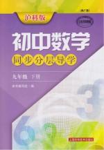 初中数学同步分层导学 九年级 沪科版