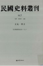 民国史料丛刊 917 史地·历史