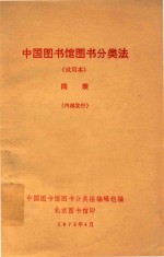 中国图书馆图书分类法 试用本 简表