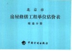 北京房屋修缮工程单位估价表 暖通分册