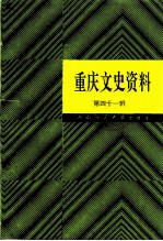 重庆文史资料 第41辑