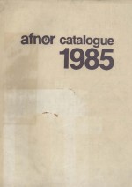 AFNOR CATALOGUE 1985