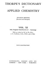 THORPE’S DICTIONARY OF APPLIED CHEMISTRY FOURTH EDITION (REVISED AND ENLARGED) VOL Ⅺ