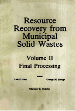 RESOURCE RECOVERY FROM MUNICIPAL SOLID WASTES VOLUME 2 PRIMARY PROCESSING