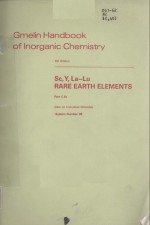 Gmelin Handbook of Inorganic Chemistry 8th Edition Sc