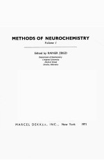 METHODS OF NEUROCHEMISTRY VOLUME 1