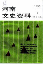 河南文史资料 1995年第1辑 总第53辑
