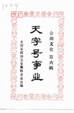 金湖文史第6辑 天字号事业