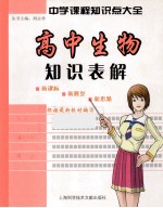 高中生物知识表解 中学课程知识点大全
