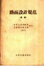 路面设计规范 草案