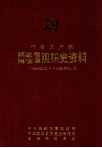 中国共产党福建省闽侯县组织史资料 1926年4月-1987年12月