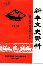 新丰文史资料 第15期 纪念抗战胜利五十周年