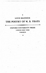 THE POETRY OF W. B. YEATS