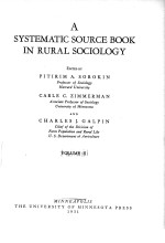 A SYSTEMATIC SOURCE BOOK IN RURAL SOCIOLOGY VOLUME Ⅱ