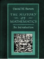 THE HISTORY OF MATHEMATICS:AN INTRODUCTION