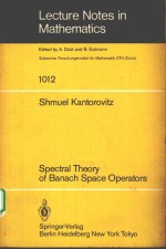 SPECTRAL THEORY OF BANACH SPACE OPERATORS