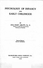 PSYCHOLOGY OF INFANCY AND EARLY CHILDHOOD SECOND EDITION