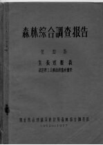 森林综合调查报告 第4卷 生长过程表 疏密度1.0断面积蓄积量表
