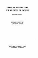 a concise bibliography for students of english fourth edition