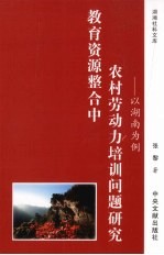教育资源整合中农村劳动力培训问题研究 以湖南为例