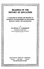 READINGS IN THE HISTORY OF EDUCATION