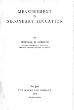 MEASUREMENT IN SECONDARY EDUCATION