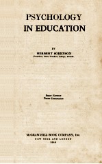 PSYCHOLOGY IN EDUCATION FIRST EDITION THIRD IMPRESSION